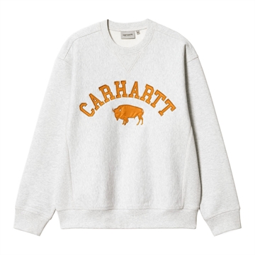 Carhartt WIP Sweatshirt Locker ash Heather / Brown
